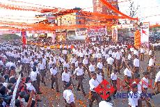 the Rashtriya Swayamsevak Sangh (RSS) Vijayadashami Path Sanchalan (route march) conducted in Bagalkot on Sunday October 25, 2026. -KPN 