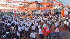 the Rashtriya Swayamsevak Sangh (RSS) Vijayadashami Path Sanchalan (route march) conducted in Bagalkot on Sunday October 25, 2026. -KPN 