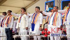 Chief Minister D.K. Shivakumar inaugurated the International Grand Buddhist Conference organized at the Dr. B.R. Ambedkar Stadium in Chamarajanagar on Sunday, October 25, 2026. -KPN 