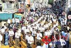 the Rashtriya Swayamsevak Sangh (RSS) Vijayadashami Path Sanchalan (route march) conducted in Kalaburagi on Sunday October 25, 2026. -KPN 