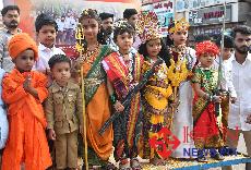 Kids participated in the Rashtriya Swayamsevak Sangh (RSS) Vijayadashami Path Sanchalan (route march) in Hubballi on Sunday October 25, 2026. -KPN 