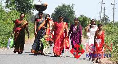 Farmers family offers Charaga Pooja to celebrate Sheegi Hunnime in Hebballi Village in Dharwad Taluk on Monday. -KPN 