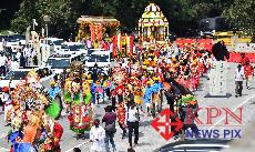 On the occasion of Valmiki Jayanti, cultural procession taken near at Vidhana Soudha in Bengaluru on Monday. -KPN 