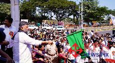  Chief Minister D.K. Shivakumar inaugurated Maharshi Valmiki Jayanti and procession in Belagavi on Monday. -KPN 